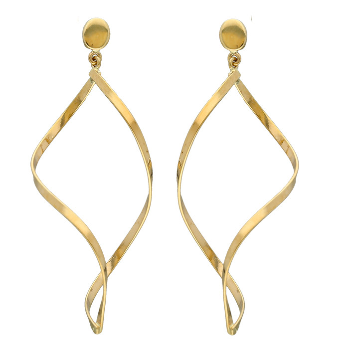 PENDIENTES EN ORO LARGOS OVALES
