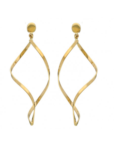 PENDIENTES EN ORO LARGOS OVALES