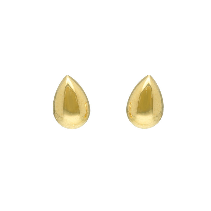 PENDIENTES EN ORO FORMA GOTA LISO