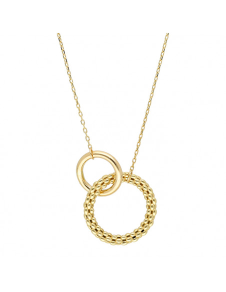 GARGANTILLA EN ORO CIRCULOS ENLAZADOS
