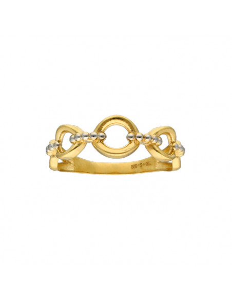 ANILLO EN ORO CON BICOLOR CIRCULO