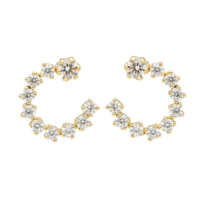 PENDIENTES ORO REDONDOS CON CIRCONITAS