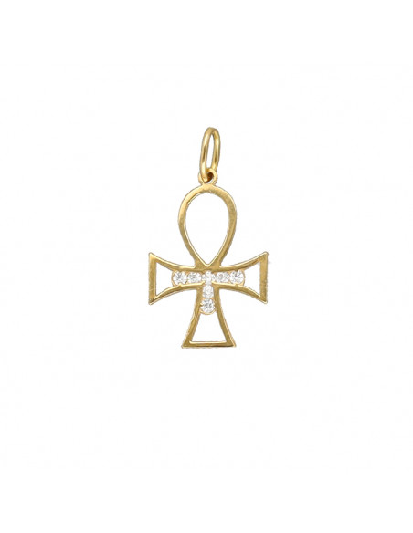 COLGANTE CRUZ DE LA VIDA CALADO CIRCONITAS