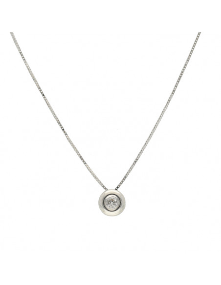 GARGANTILLA EN ORO BLANCO CON DIAMANTE