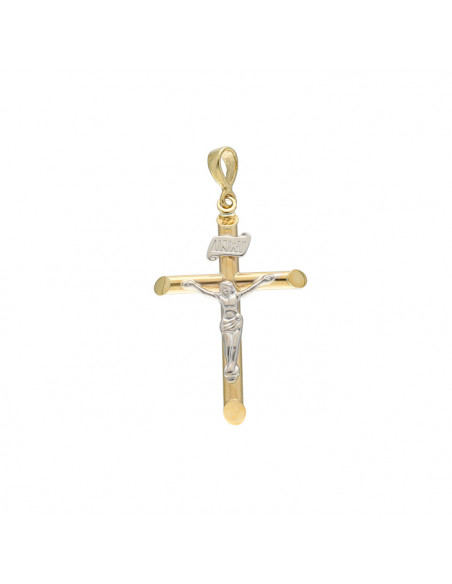 CRUZ EN ORO CON CRISTO