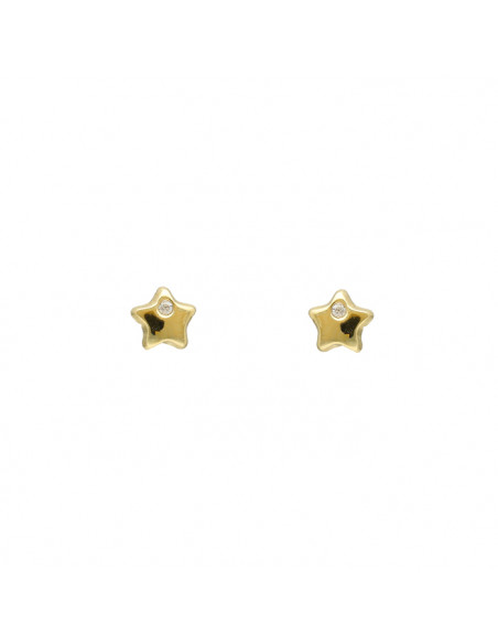 PENDIENTES ORO CON CIRCONITAS FORMA ESTRELLA