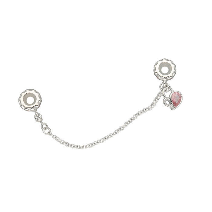 CADENA SEGURIDAD PARA PULSERA CHARMS CORAZON