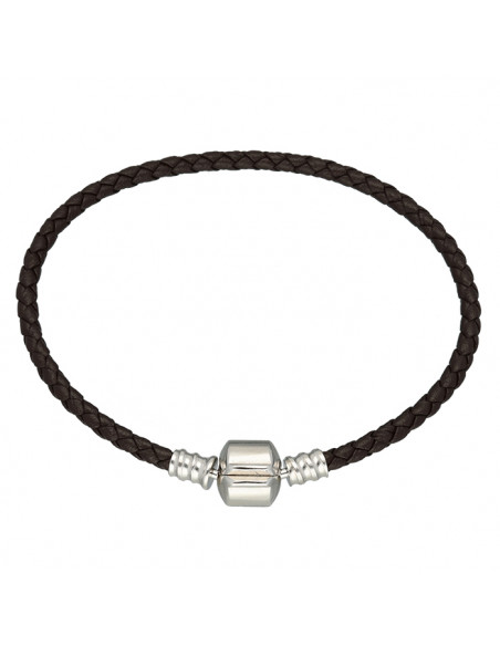 PULSERA PARA CHARMS EN PIEL MARRON