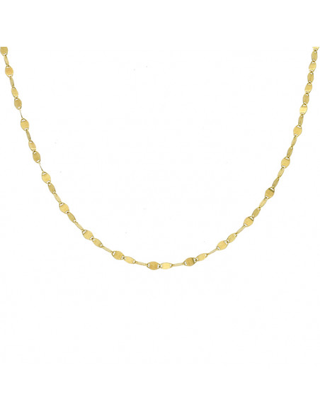 CADENA EN ORO CON FORMA DE CHAPITAS