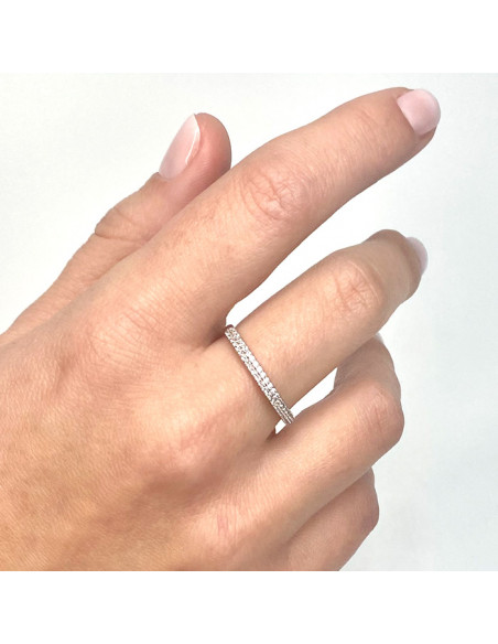 ANILLO EN ORO BLANCO DE 18 QUILATES