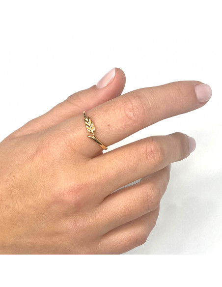 ANILLO EN ORO CON FORMA DE HOJA