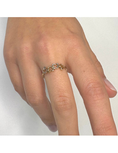 ANILLO EN ORO DE 9 QUILATES MARIPOSAS