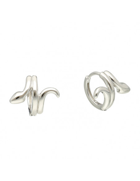 PENDIENTES EN PLATA ARO SERPIENTE ESPIRAL