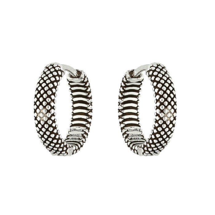 PENDIENTES EN PLATA ARO TEXTURA SERPIENTE