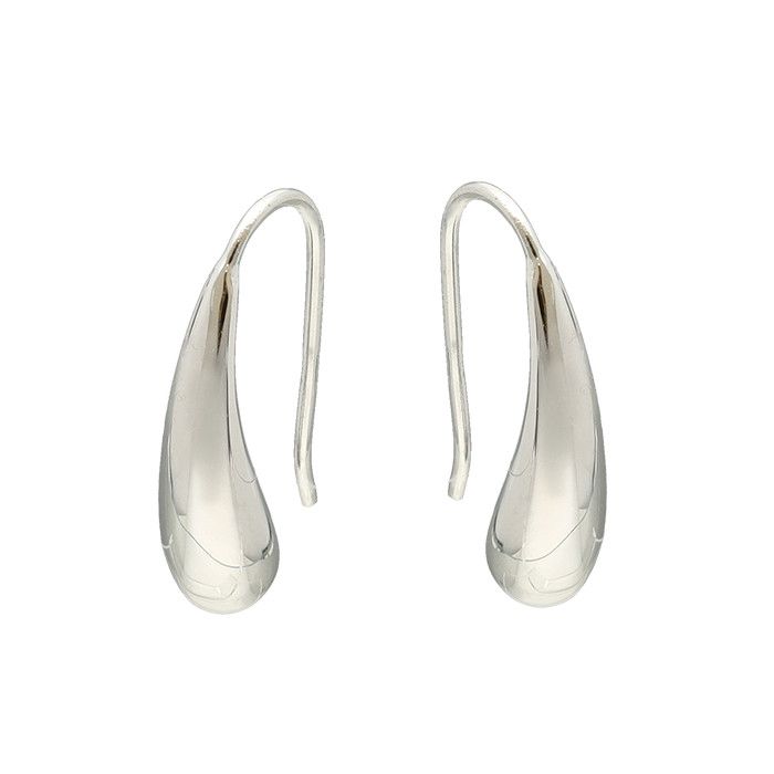 PENDIENTES EN PLATA LARGOS GOTA ALARGADA ACABADO BRILLO