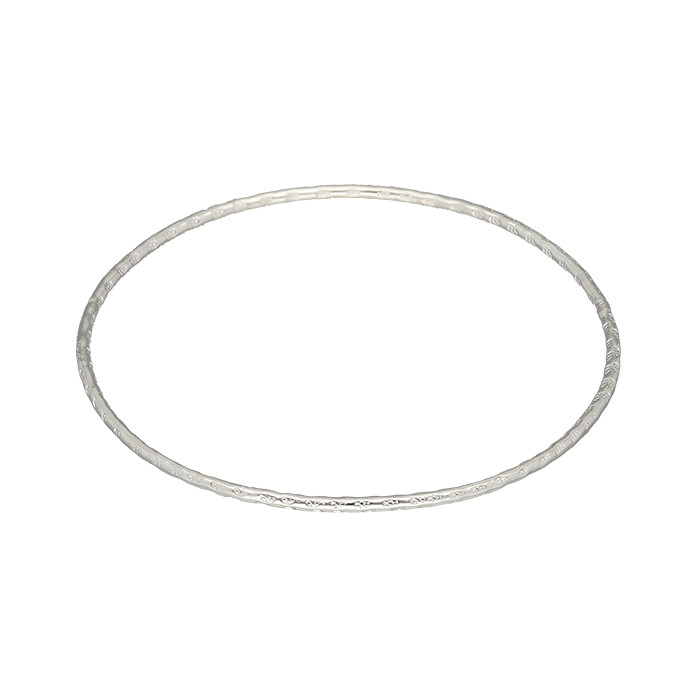 PULSERA EN PLATA RIGIDA ARO TALLADO