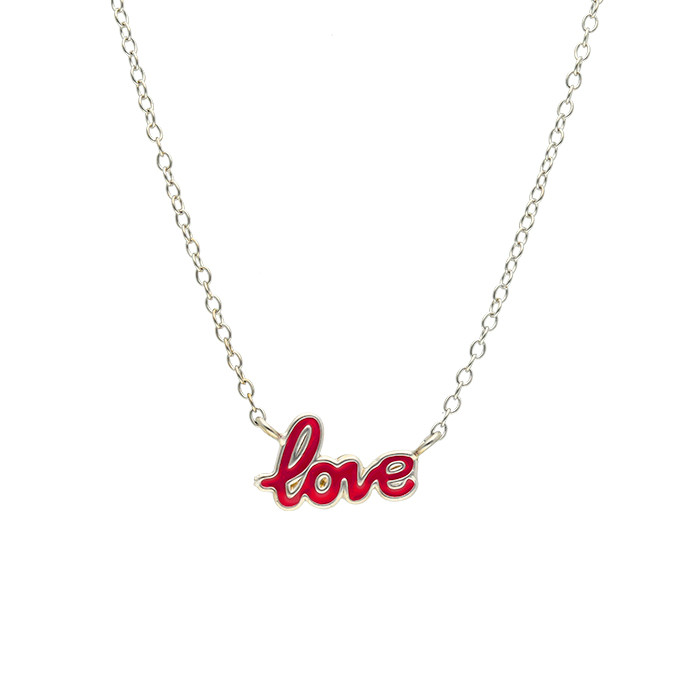 GARGANTILLA EN PLATA LOGO ESMALTE LOVE