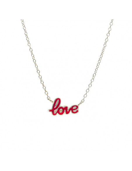 GARGANTILLA EN PLATA LOGO ESMALTE LOVE