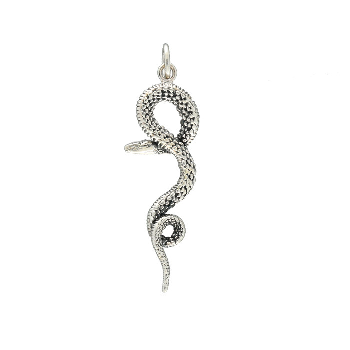 COLGANTE EN PLATA FORMA SERPIENTE ENROSCADA