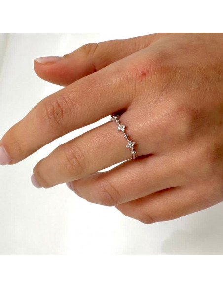 ANILLO EN ORO BLANCO CON DIAMANTES