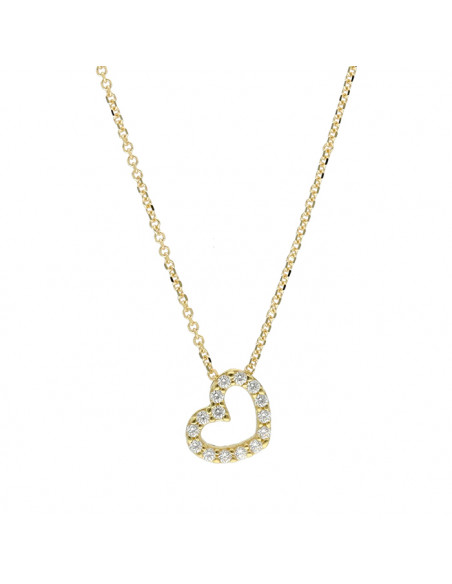 GARGANTILLA  ORO CORAZÓN CIRCONITAS CADENA FORSA