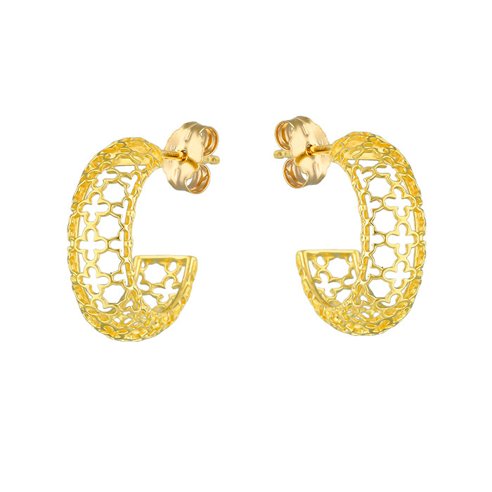 PENDIENTES EN ORO SEMI ARO PERFORADO