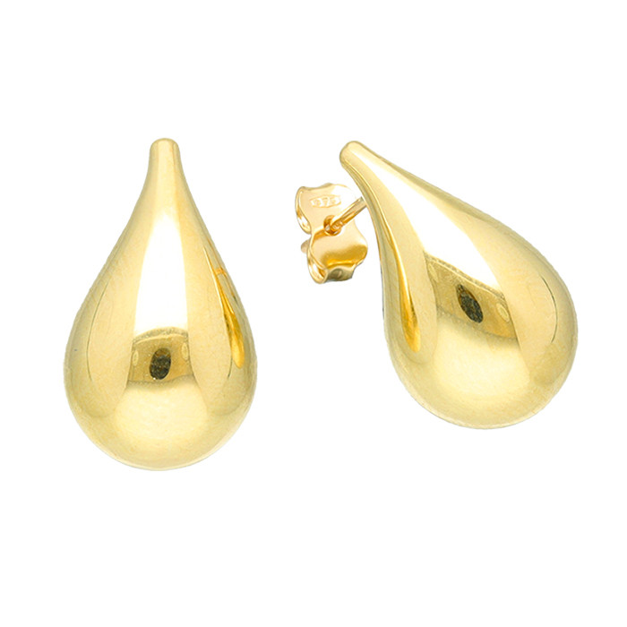 PENDIENTES EN ORO FORMA GOTA