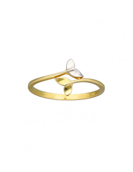 ANILLO EN ORO BICOLOR COLA DE PEZ