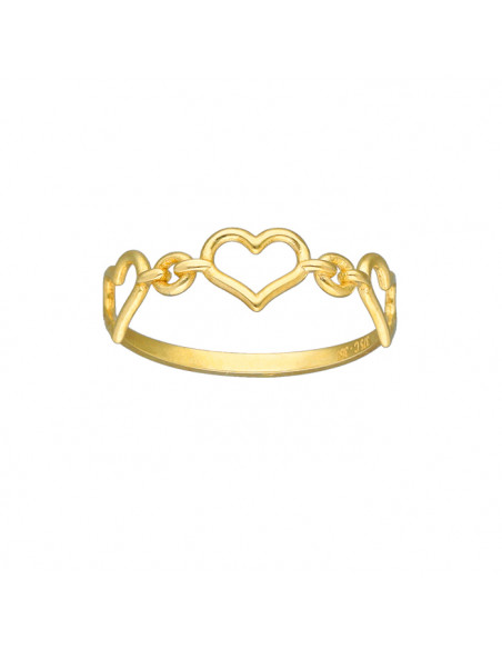 ANILLO EN ORO TRES CORAZONES