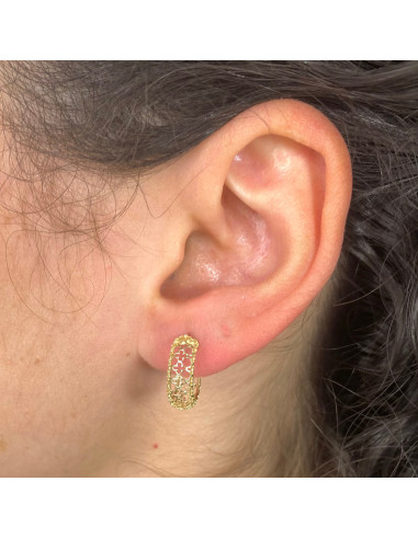PENDIENTES EN ORO SEMI ARO PERFORADO