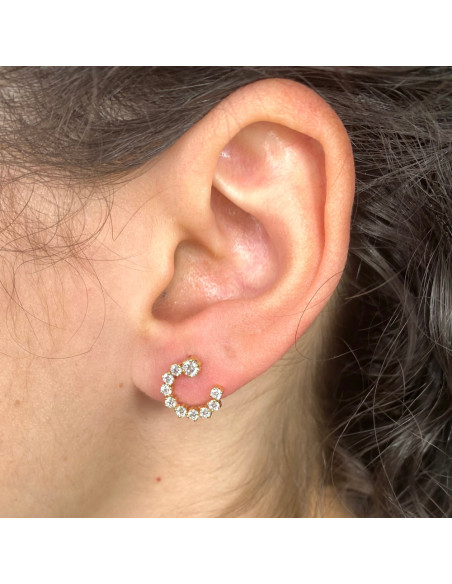 PENDIENTES ORO REDONDOS CON CIRCONITAS