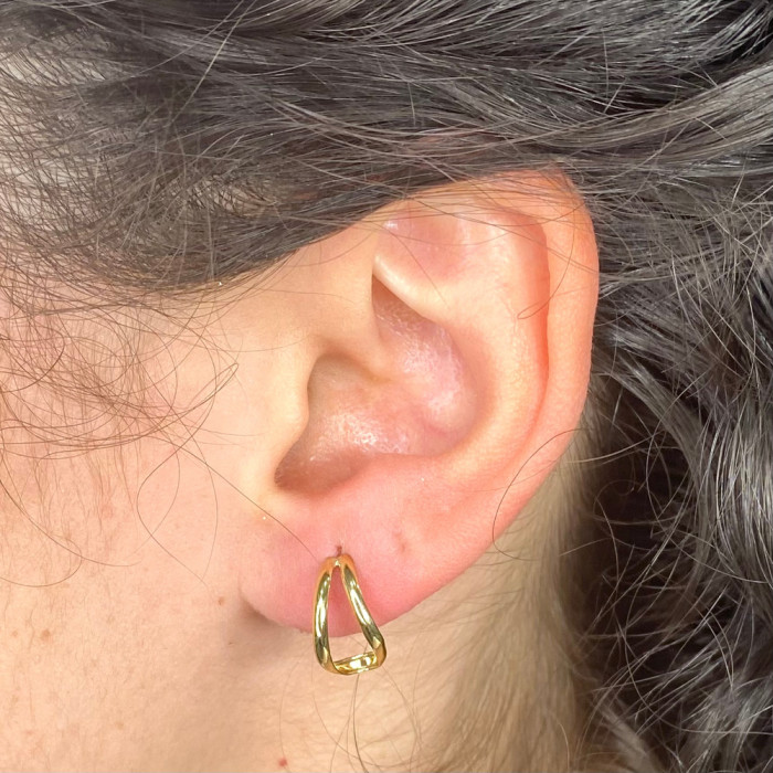 PENDIENTES ORO ARO OVAL 2