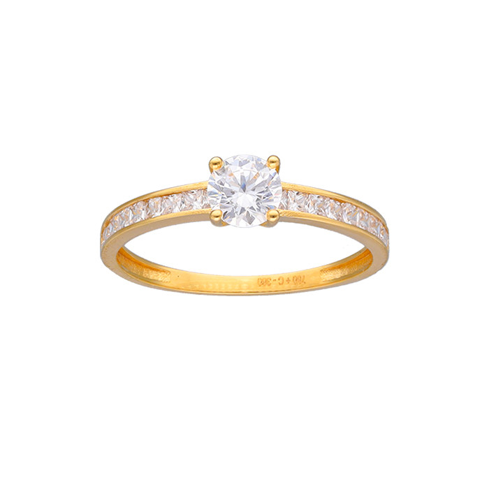 ANILLO EN ORO SOLITARIO CIRCONITAS GARRA