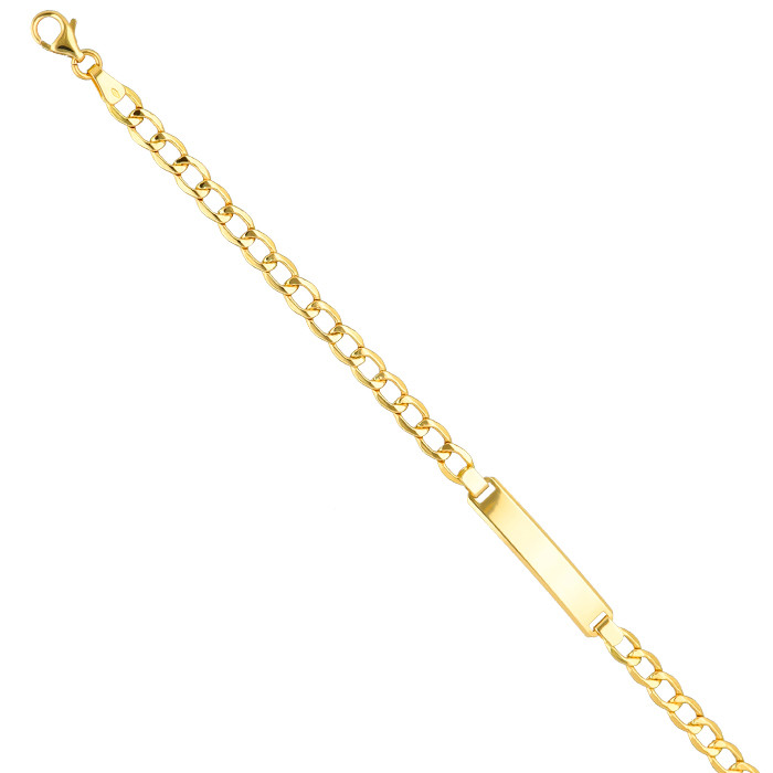 PULSERA EN ORO ESCLAVA ESLABONES BARBADA UNISEX