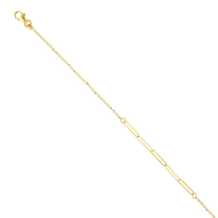 PULSERA EN ORO CON CINCO ESLABONES GRANDES