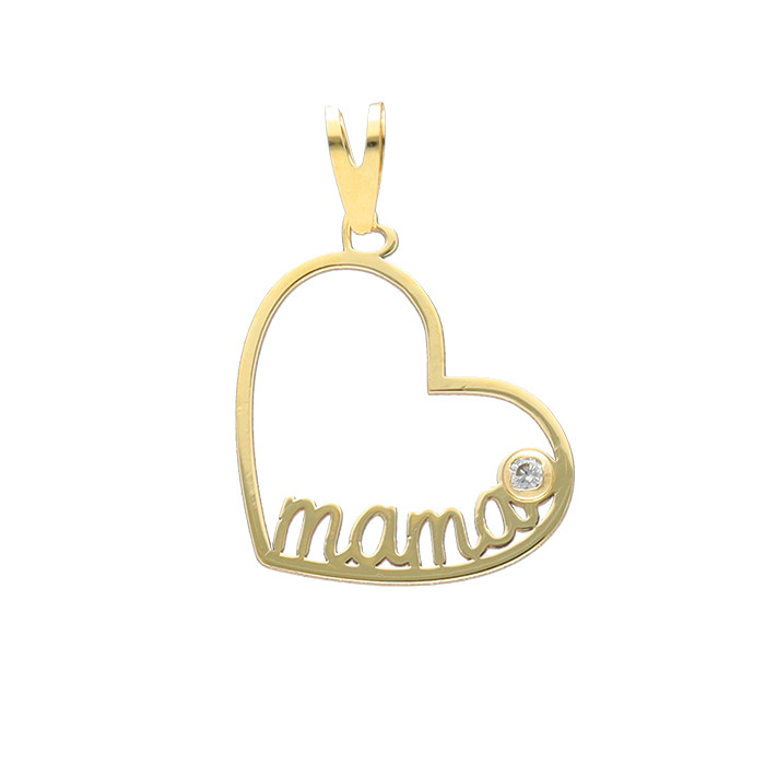 COLGANTE EN ORO CORAZON MAMA ZIRC