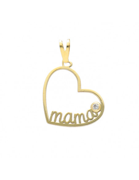 COLGANTE EN ORO CORAZON MAMA ZIRC