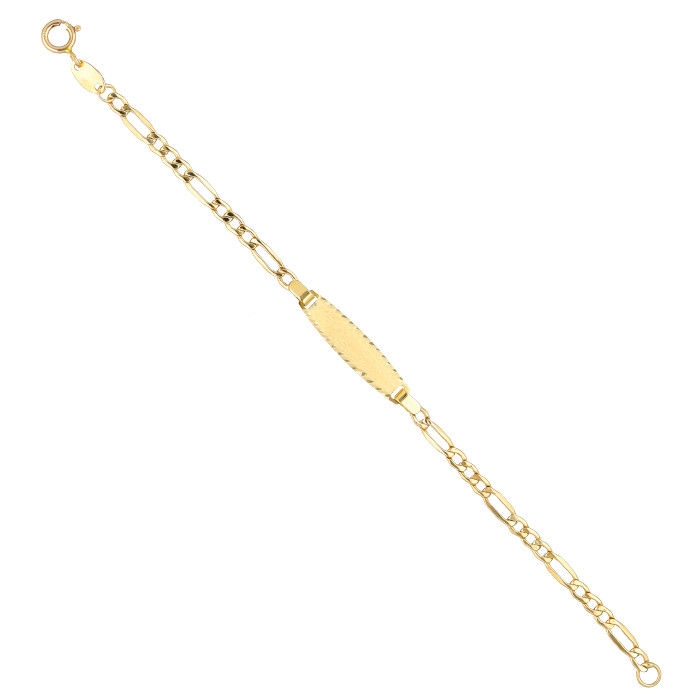 PULSERA EN ORO MALLA ALTER ESCLAVA CHAPA CENTRAL