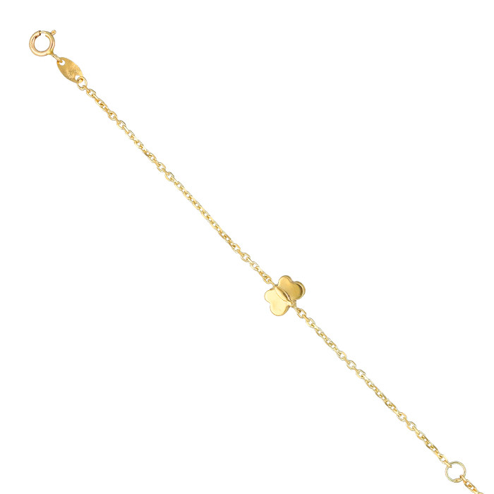 PULSERA EN ORO MALLA FORSA MARIPOSA