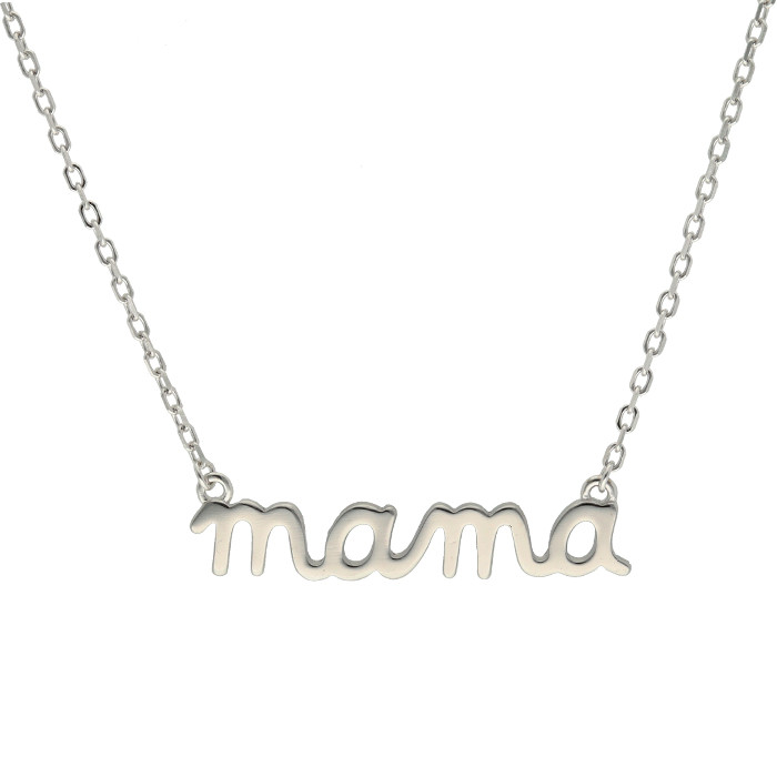 GARGANTILLA MAMA MALLA OVALINA PLATA