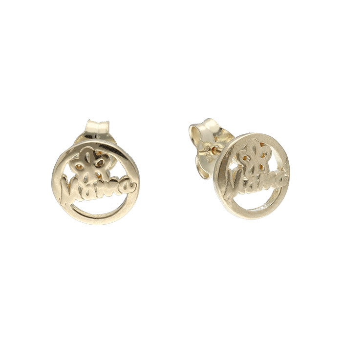 PENDIENTES EN PLATA LETRAS MAMA