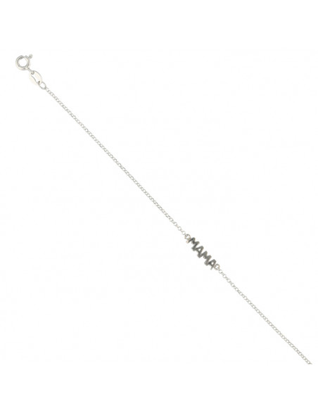 PULSERA PLATA LETRAS MAMA OVALINA