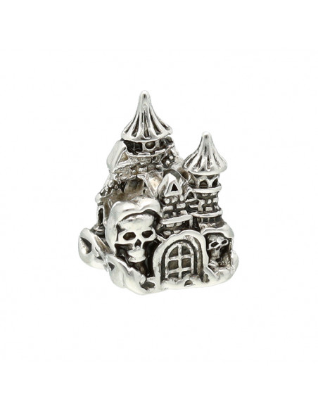 CHARM EN PLATA  CASTILLO CON CALAVERAS