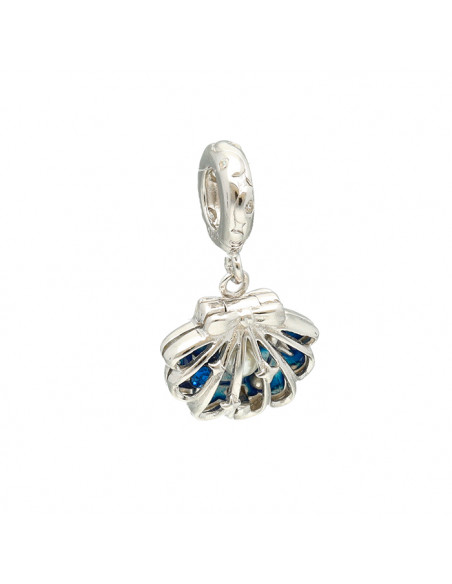 CHARM EN PLATA COLGANTE CONCHA AZUL