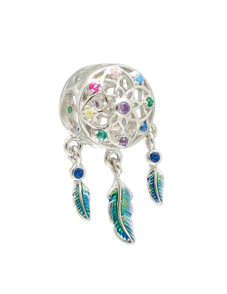 CHARM EN PLATA ATRAPASUEÑOS MULTICOLOR