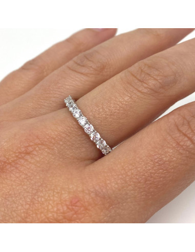 ANILLO EN PLATA CON CIRCONITAS EN GARRA