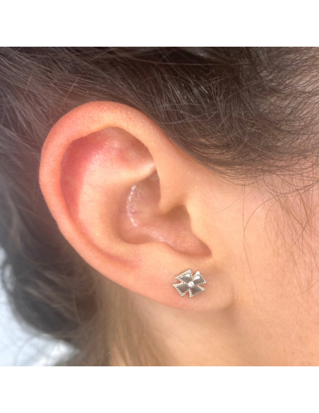 PENDIENTES PLATA FORMA CRUZ