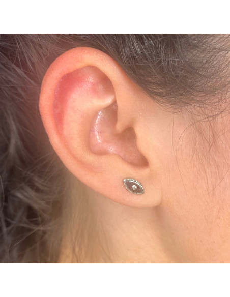 PENDIENTES PLATA FORMA OJO