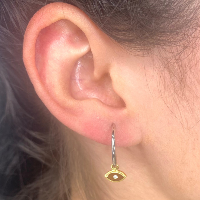 PENDIENTES ARO BICOLOR OJO 2