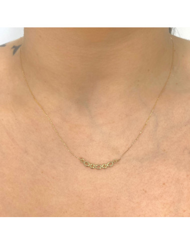 GARGANTILLA EN ORO CON ESLABONES CALADOS
